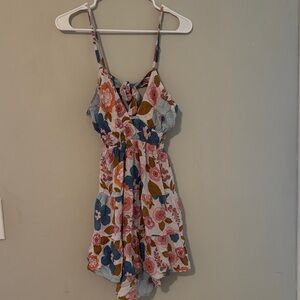 Angie Floral Mini Dress - Multicolor